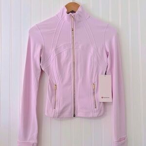 Lululemon🍋Define Cropped Jacket*Nulu 🩷Pink Organza/Gold💕